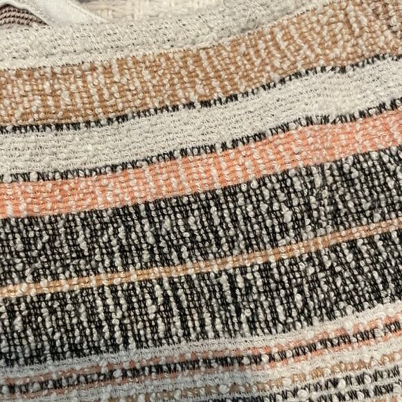 Madewell large striped ruffle cap sleeve textured top TS 4672 - Picture 6 of 7